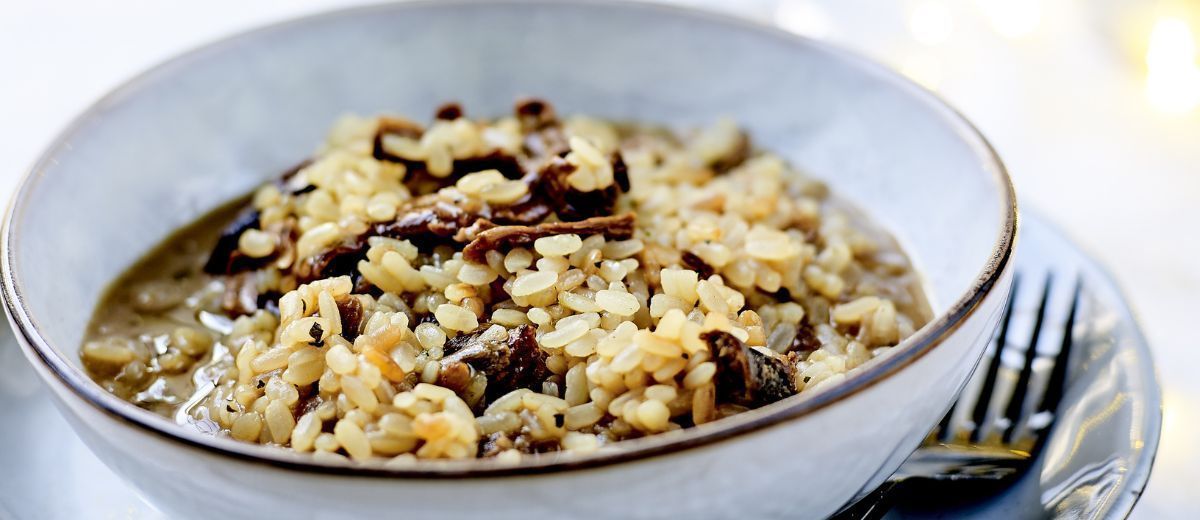 Parmesan Risotto with Black Truffle Oil